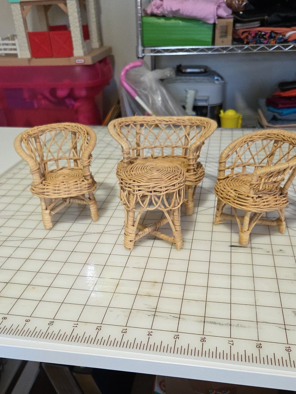 Vintage Wicker Doll Furniture